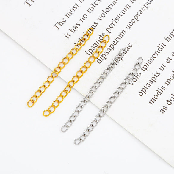 Stainless Steel Geometric Tail Extension Chain Electroplated Diy Jewelry Accessory