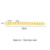 Stainless Steel Geometric Tail Extension Chain Electroplated Diy Jewelry Accessory