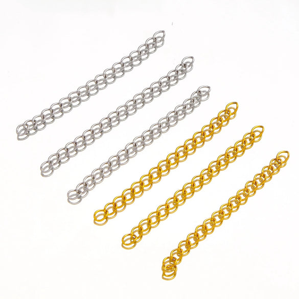 Stainless Steel Geometric Tail Extension Chain Electroplated Diy Jewelry Accessory