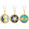 Stainless Steel Geometric Tarot Pendant Necklace With Electroplating Treatment Light Luxury Style