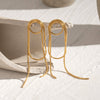 Stainless Steel Geometric Tassel Earrings Electroplated Highend Creative Jewelry For Women