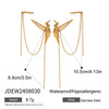 Stainless Steel Geometric Tassel Earrings For Women With Electroplating Animal Style