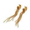 Stainless Steel Geometric Tassel Earrings For Women With Electroplating Treatment