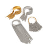 Stainless Steel Geometric Tassel Ring Electroplated Hand Jewelry For Women
