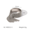Stainless Steel Geometric Tassel Ring For Women