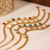 Stainless Steel Geometric Tassel Zircon Women's Bracelet