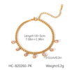 Stainless Steel Geometric Tassel Zircon Women's Bracelet