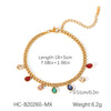 Stainless Steel Geometric Tassel Zircon Women's Bracelet