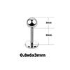Stainless Steel Geometric Thin Rod Earrings And Horseshoe Lip Ring And Tshaped Lip Nail With Electroplating Treatment