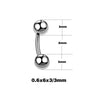 Stainless Steel Geometric Thin Rod Earrings And Horseshoe Lip Ring And Tshaped Lip Nail With Electroplating Treatment