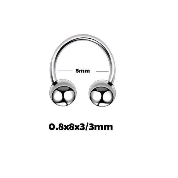 Stainless Steel Geometric Thin Rod Earrings And Horseshoe Lip Ring And Tshaped Lip Nail With Electroplating Treatment