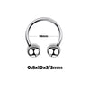 Stainless Steel Geometric Thin Rod Earrings And Horseshoe Lip Ring And Tshaped Lip Nail With Electroplating Treatment