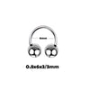 Stainless Steel Geometric Thin Rod Earrings And Horseshoe Lip Ring And Tshaped Lip Nail With Electroplating Treatment