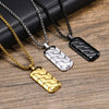 Stainless Steel Geometric Tire Pattern Men's Pendant Necklace Electroplating