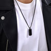 Stainless Steel Geometric Tire Pattern Men's Pendant Necklace Electroplating