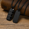 Stainless Steel Geometric Tire Pattern Men's Pendant Necklace Electroplating