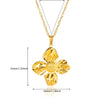 Stainless Steel Geometric Tree Of Life Cross Pendant Necklace Electroplating Jewelry Unisex