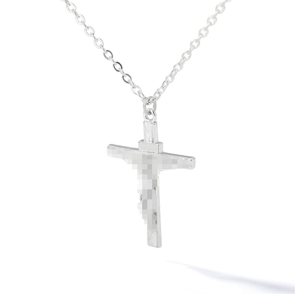 Stainless Steel Geometric Tree Of Life Cross Pendant Necklace Electroplating Jewelry Unisex