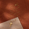Stainless Steel Geometric Tree Of Life Cross Pendant Necklace Electroplating Jewelry Unisex