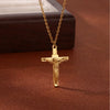 Stainless Steel Geometric Tree Of Life Cross Pendant Necklace Electroplating Jewelry Unisex