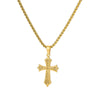 Stainless Steel Geometric Tree Of Life Cross Pendant Necklace Electroplating Jewelry Unisex
