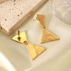 Stainless Steel Geometric Triangle Earrings For Women With Electroplating Treatment