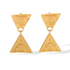 Stainless Steel Geometric Triangle Earrings For Women With Electroplating Treatment