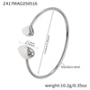 316L Stainless Steel Geometric Triangle Elastic Bracelet With Electroplating Fashion Style