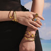 316L Stainless Steel Geometric Triangle Elastic Bracelet With Electroplating Fashion Style