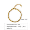 Stainless Steel Geometric Twist Chain Necklace And Bracelet Electroplated