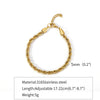 Stainless Steel Geometric Twist Chain Necklace And Bracelet Electroplated