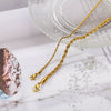 Stainless Steel Geometric Twist Chain Necklace And Bracelet Electroplated