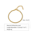 Stainless Steel Geometric Twist Chain Necklace And Bracelet Electroplated