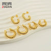 316L Stainless Steel Geometric Twisted Spiral Pattern Electroplated Women's Earrings