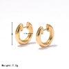 Stainless Steel Geometric U Shape Diamond Electroplated Unisex Earrings