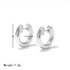 Stainless Steel Geometric U Shape Diamond Electroplated Unisex Earrings