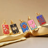 Stainless Steel Geometric U Shape Tarot Pendant Electroplated Handmade Jewelry Accessories