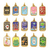 Stainless Steel Geometric U Shape Tarot Pendant Electroplated Handmade Jewelry Accessories