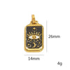Stainless Steel Geometric U Shape Tarot Pendant Electroplated Handmade Jewelry Accessories