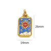 Stainless Steel Geometric U Shape Tarot Pendant Electroplated Handmade Jewelry Accessories