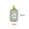 Stainless Steel Geometric U Shape Tarot Pendant Electroplated Handmade Jewelry Accessories