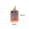 Stainless Steel Geometric U Shape Tarot Pendant Electroplated Handmade Jewelry Accessories