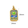 Stainless Steel Geometric U Shape Tarot Pendant Electroplated Handmade Jewelry Accessories