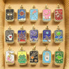 Stainless Steel Geometric U Shape Tarot Pendant Electroplated Handmade Jewelry Accessories