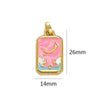 Stainless Steel Geometric U Shape Tarot Pendant Electroplated Handmade Jewelry Accessories
