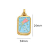 Stainless Steel Geometric U Shape Tarot Pendant Electroplated Handmade Jewelry Accessories