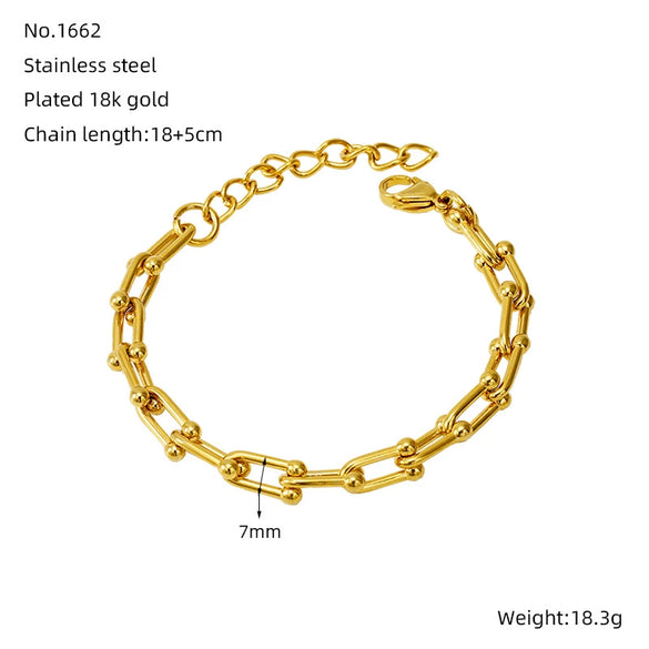 Stainless Steel Geometric Unlimited Symbol Electroplated Fashion Unisex Bracelet Jewelry