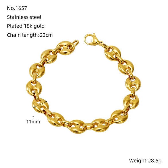 Stainless Steel Geometric Unlimited Symbol Electroplated Fashion Unisex Bracelet Jewelry