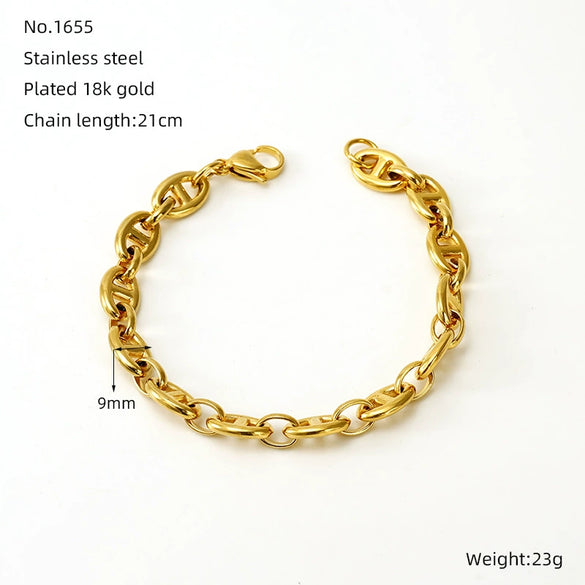 Stainless Steel Geometric Unlimited Symbol Electroplated Fashion Unisex Bracelet Jewelry