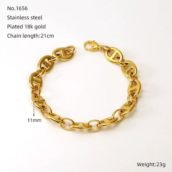 Stainless Steel Geometric Unlimited Symbol Electroplated Fashion Unisex Bracelet Jewelry